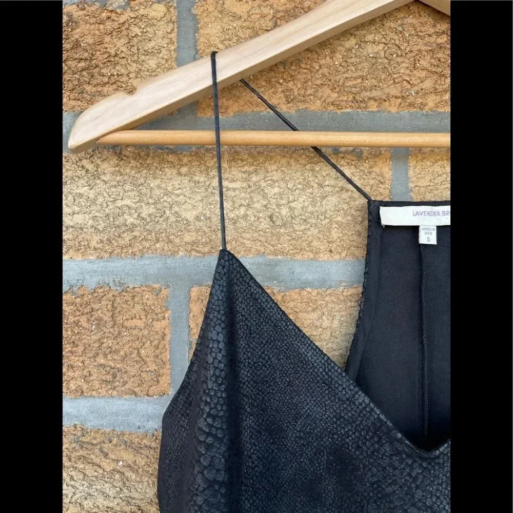 Lavender brown BLACK LEATHER DRESS small - Picture 6 of 11